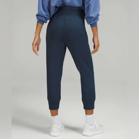 Lululemon Athletica Mineral Blue Ready to Rulu High Rise Cropped Jogger Size 8 - Picture 2 of 11